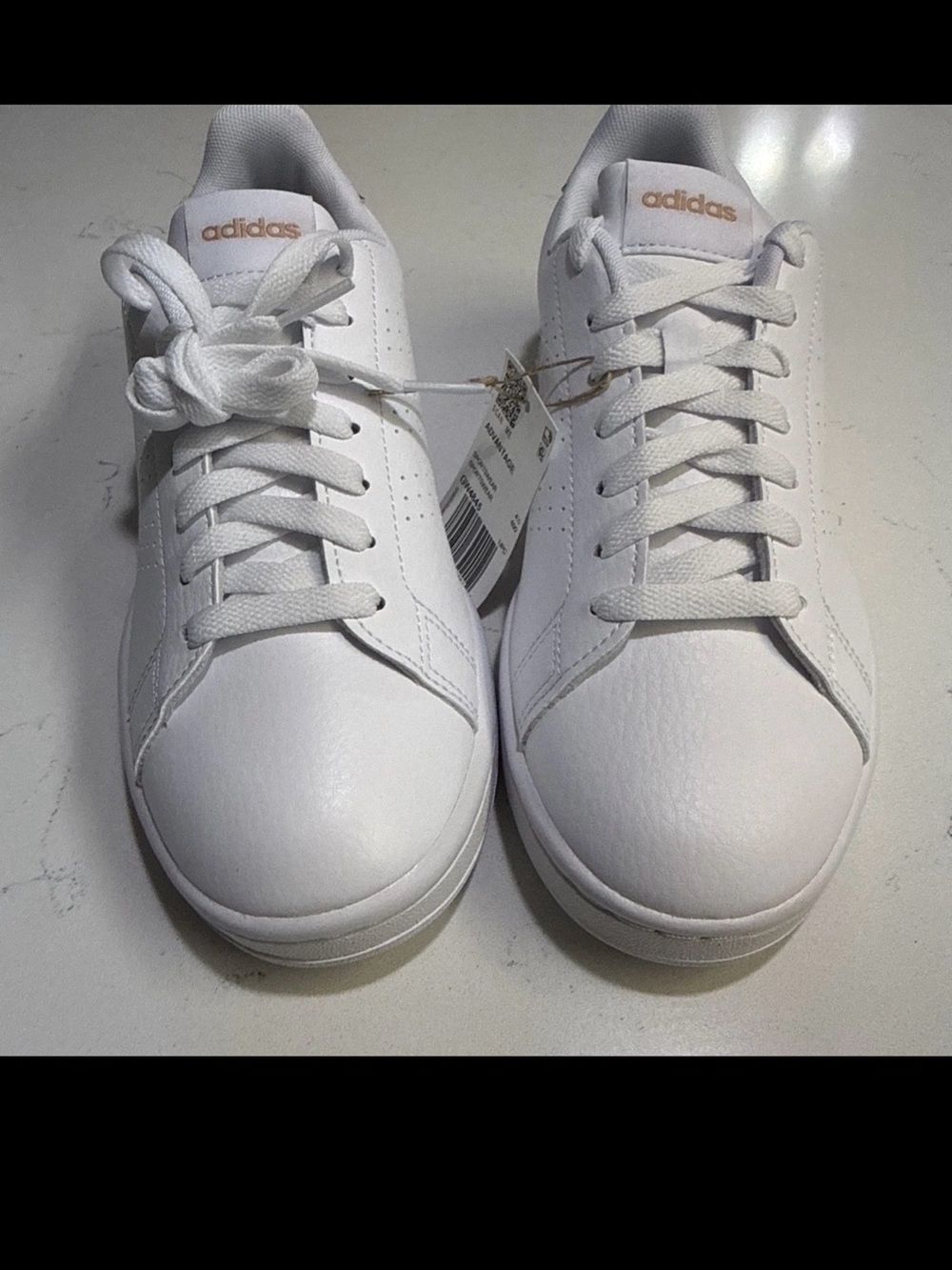 Adidas Advantage White Low Top Sneakers Womens 6 Mens 5